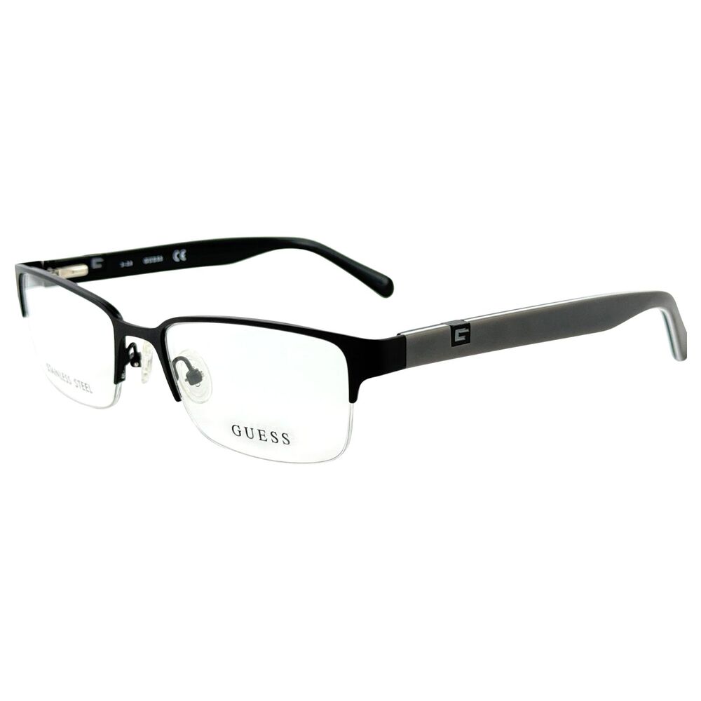 Guess GU1911 Mens Semi Rimless Eyeglass Frame 002 Mtte Black 52-18 Spring Hinges